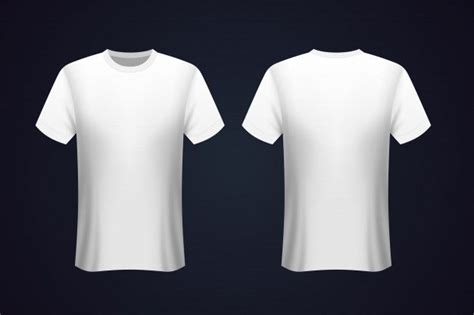 Front and Back White T-Shirt Mockup