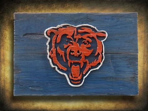 Chicago Bears Football Handmade Distressed Wood Wall Art More items can ...