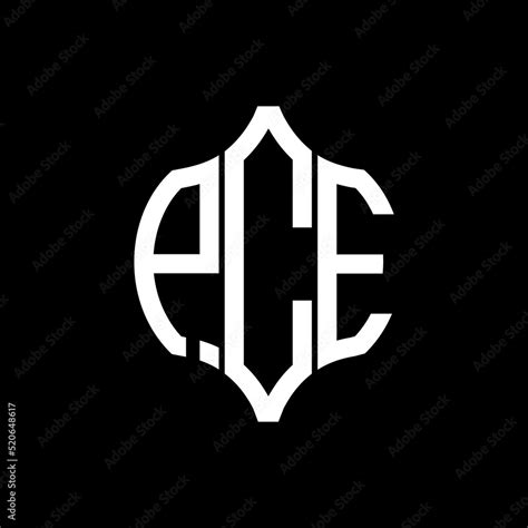 PCE letter logo. PCE best black background vector image. PCE Monogram ...