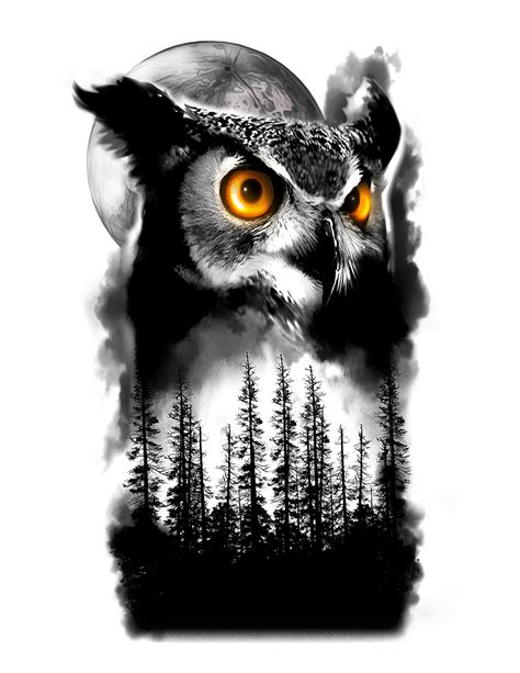 Owl and Tree Half Sleeve Tattoo Design on Behance