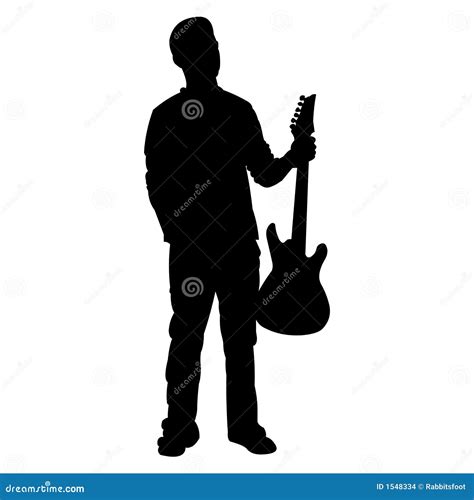 Teen Guitar Player - Silhouette Stock Illustration - Illustration of ...