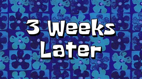 3 Weeks Later | Spongebob Time Cards - YouTube