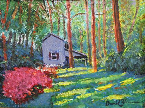 House In The Woods Painting at PaintingValley.com | Explore collection of House In The Woods ...