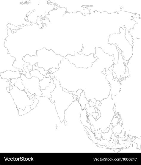 Asia Outline World Map Royalty Free Vector Image | The Best Porn Website