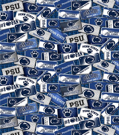 Penn State University Nittany Lions Cotton Fabric-License Plate | JOANN