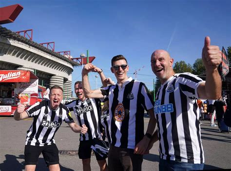 Newcastle United fans in Milan picture special as supporters enjoy Champions League atmosphere ...