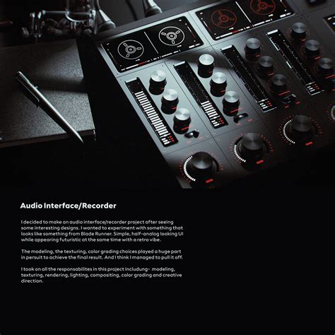 Audio Interface Concept Full CGI on Behance