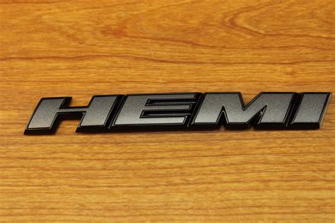 2016-2020 Dodge Challenger Granite Grey Crystal HEMI Nameplate Emblem ...