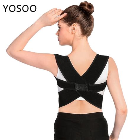 Yosoo Back Support Braces Posture Corrector Upper Back Shoulder Spine ...