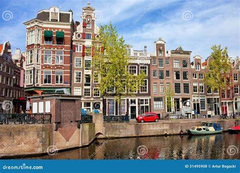 Dutch Canal Houses In Amsterdam Royalty Free Stock Photos - Image: 31495908