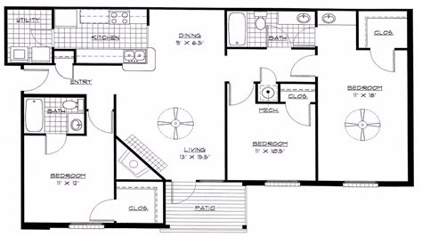 4 Bedroom Floor Plan | House Plan Ideas