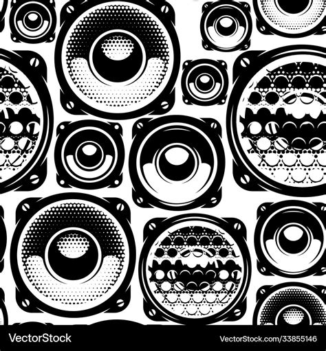 Background with speakers seamless pattern for Vector Image