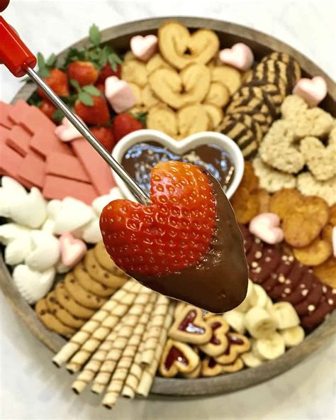 Valentine's Chocolate Fondue Board - The BakerMama