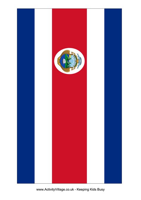 Costa Rica Flag - Free Printable Costa Rica Flag | Costa rica flag ...