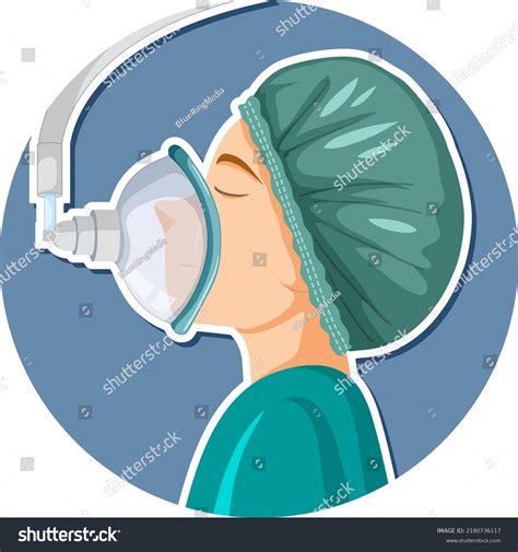 Patient Anesthesia Mask Illustration Stock Vector (Royalty Free ...