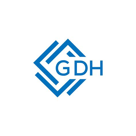 GDH letter logo design on white background. GDH creative circle letter ...