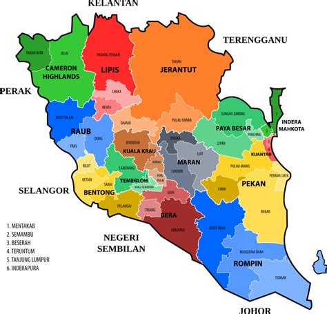 Pahang new electoral map - Openclipart