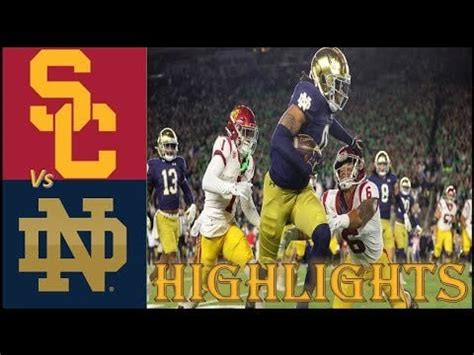 USC vs Notre Dame Full Game Highlights : r/notredamefootball