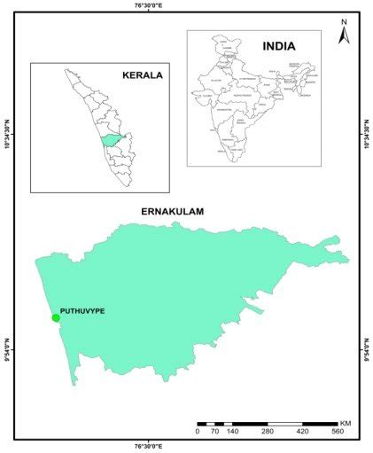 Location map of Puthuvype, Ernakulam district, Kerala | Download Scientific Diagram