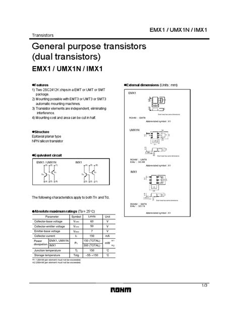 IMX1 | Transistor | Property