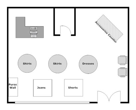 Clothing Store Floor Plan Layout - floorplans.click