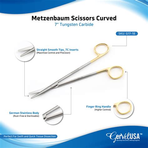 Metzenbaum Scissors Curved - Tungsten Carbide | GerVetUSA Inc.