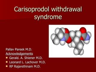 Carisoprodol Withdrawal Syndrome | PPT