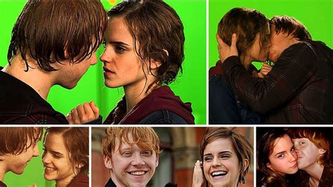 Ron and Hermione's First Kiss Behind The Scenes (Harry Potter Behind ...