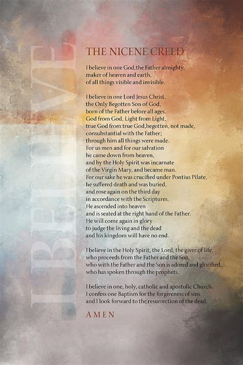 Nicene Creed - English Digital Art by Terry Davis - Fine Art America