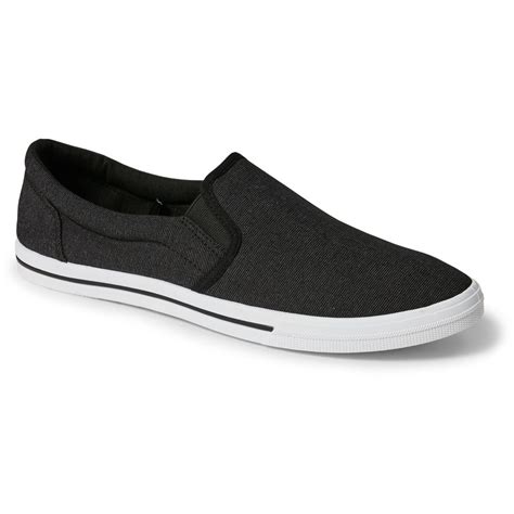 Brilliant Basics Men's Canvas Slip On Shoes - Black | BIG W