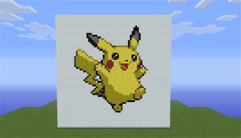 Pikachu (Pokémon) PixelArt Minecraft Project