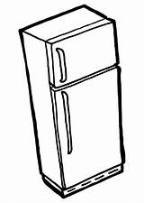 Refrigerator Coloring Page sketch template