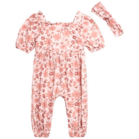 Jessica Simpson Baby Girls' Romper - Casual One Piece Short Sleeve ...