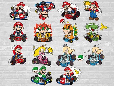 Super Mario Svg Mario Kart Svg Digital Clipart Super Mario - Etsy