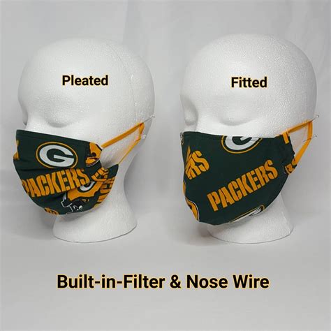 Green Bay Packers Face Masks Packers Face Masks Packers | Etsy