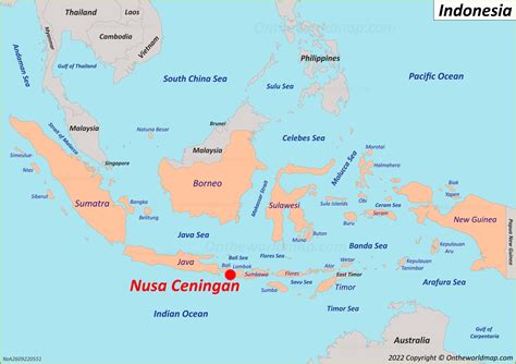 Nusa Ceningan Map | Indonesia | Detailed Maps of Nusa Ceningan