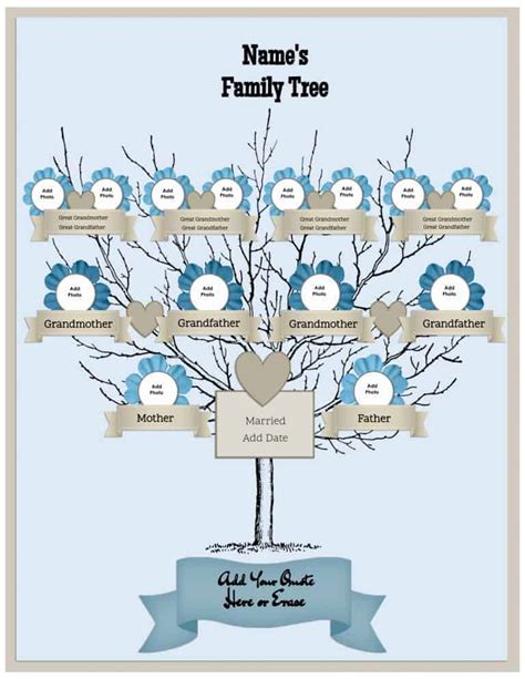 Free Family Tree Template for Kids | Customize Online then Print