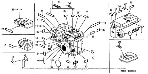 Honda Engines GX160K1 QX2 ENGINE, JPN, VIN# GC02-2000001 TO GC02-8669999 Parts Diagram for LABEL (1)