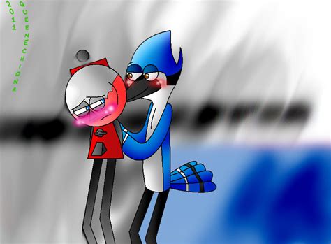 Mordecai and Benson:Kept by QueenEchidna on DeviantArt