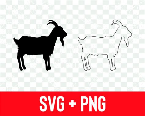 Goat Svg, Goat Silhouette Svg, Goat Outline Svg - Etsy