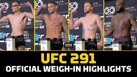 UFC 291 Official Weigh-In Highlights - MMA Fighting - YouTube