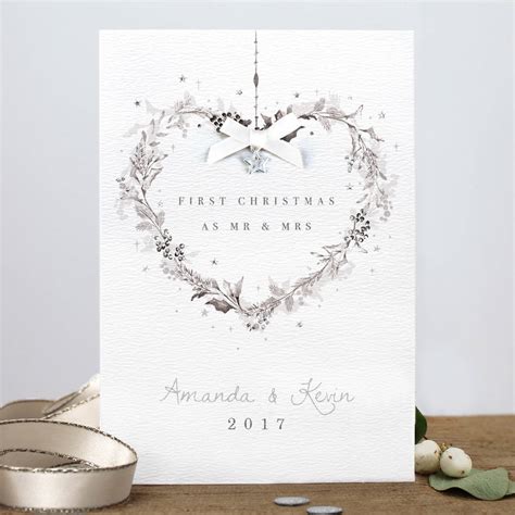 personalised first christmas as mr and mrs card by stephanie davies | notonthehighstreet.com