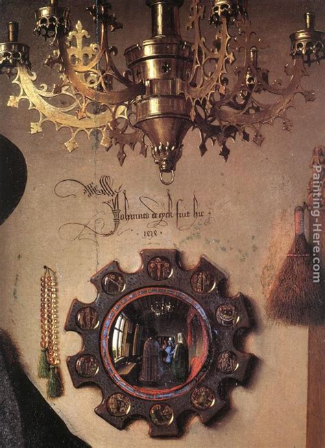 Jan van Eyck Portrait of Giovanni Arnolfini and his Wife [detail 3] painting anysize 50% off ...