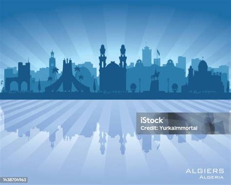 Algiers Algeria City Skyline Silhouette Stock Illustration - Download ...