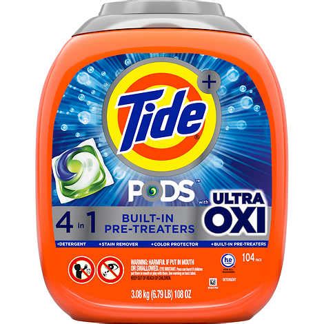 Tide PODS Plus Ultra OXI Laundry Detergent, 104 ct | Costco Laundry ...