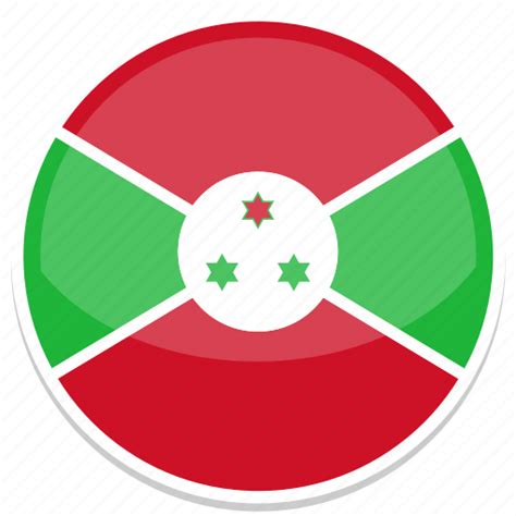 Burundi, flag, round icon