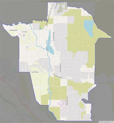 Map of East Valley CDP