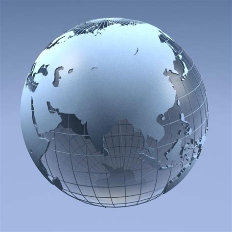 3d Earth Continents