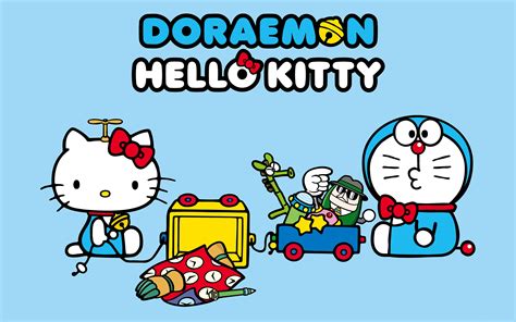 Edit wallpaper with resolution 320x240 | Doraemon with Hello Kitty | other | Wallpaper Better