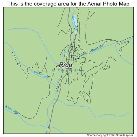 Aerial Photography Map of Rico, CO Colorado